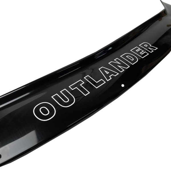 Дефлектор капота мухобойка Mitsubishi Outlander XL 2009-2012 (Рестайлинг) Евро крепления Voron Glass