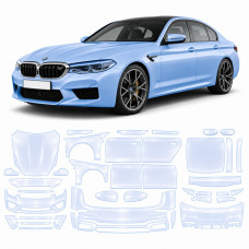 Антигравийная защитная бронепленка по лекалам для BMW M5 F90 2017-2023 - полный кузов