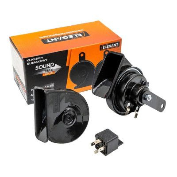 Сигнал улитка Elegant MAXI 12V Ø85 мм 105dB-118dB E9-стандарт двухконтактный (100 703)