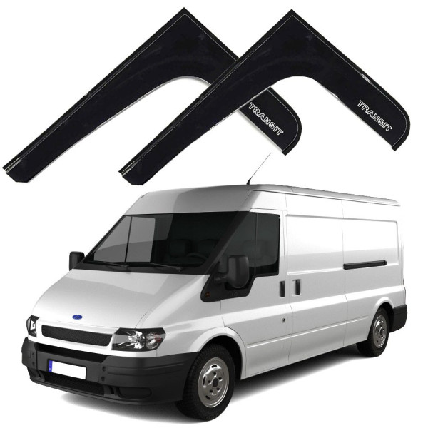 Дефлектори вікон вітровики Ford Transit 2000-2014 Г Образний Voron Glass