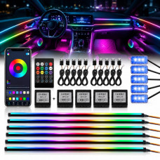 LED Підсвічування Салон неоновий RGB Ambient light 12V Bluetooth (Набір 18 в 1)