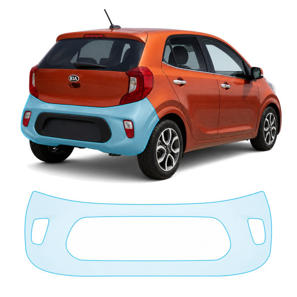 Антигравійна захисна бронеплівка за лекалами для Kia Picanto JA 2017-2019 - задній бампер