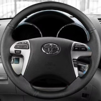 Чехол Оплетка Руля для Toyota Camry 2006-2011 Кожа (Модельная Выкройка) №58