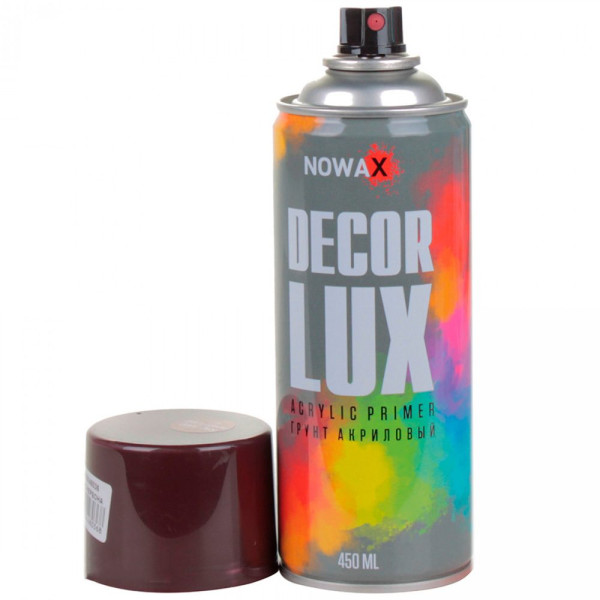  Грунтівка Акрилова Nowax Спрей 450 мл Темно-Червона (flame red/ral3000)