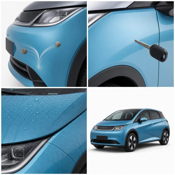 Антигравійна захисна бронеплівка за лекалами для BYD Dolphin I 2021-2024 - задні ліхтарі стопи