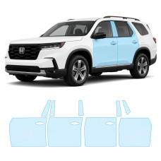 Антигравийная защитная бронепленка по лекалам для Honda Pilot IV 2023- зоны дверей и стойки окон