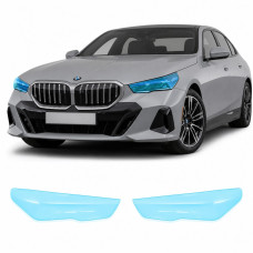 Антигравийная защитная бронепленка по лекалам для BMW 5 Series G60 2023- оптика (фары и ПТФ)