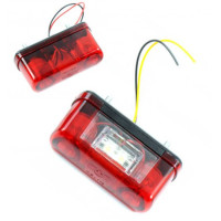 LED Підсвічування Номери універсальні Thoc Auto 12/24V 4 LED 2 шт (УР-110)