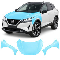 Антигравійна захисна бронеплівка за лекалами для Nissan Qashqai J12 2021-2024 - капот і передні крила