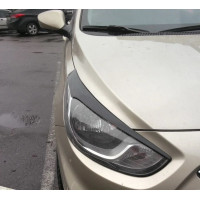 Реснички фар Fly для Hyundai Accent 10-14 Черные 2 шт