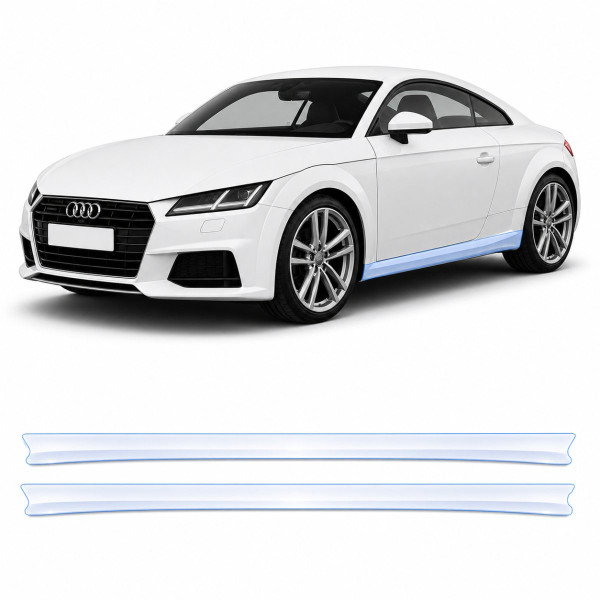 Антигравійна захисна бронеплівка за лекалами для Audi TT 8S 2014-2023 - нижня зона кузова пороги