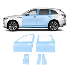 Антигравійна захисна бронеплівка за лекалами для Mazda CX-90 2023- зони дверей і стійки вікон