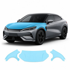 Антигравийная защитная бронепленка по лекалам для BYD Song L I 2024- капот и передние крылья