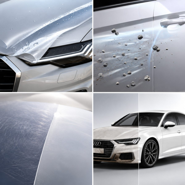 Антигравійна захисна бронеплівка за лекалами для Audi A6 C8 facelift 2023-2025 - зона кришки багажника