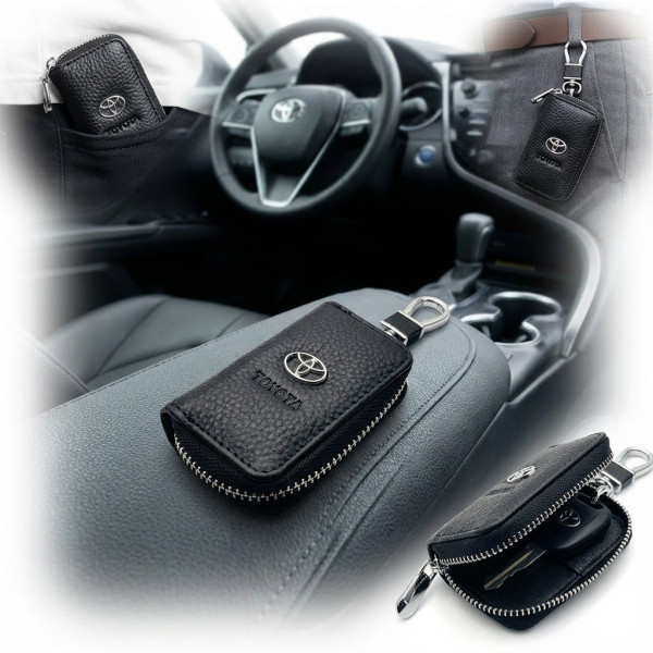 Автомобільна ключниця для ключів з логотипом Toyota (Тіснена кожа)