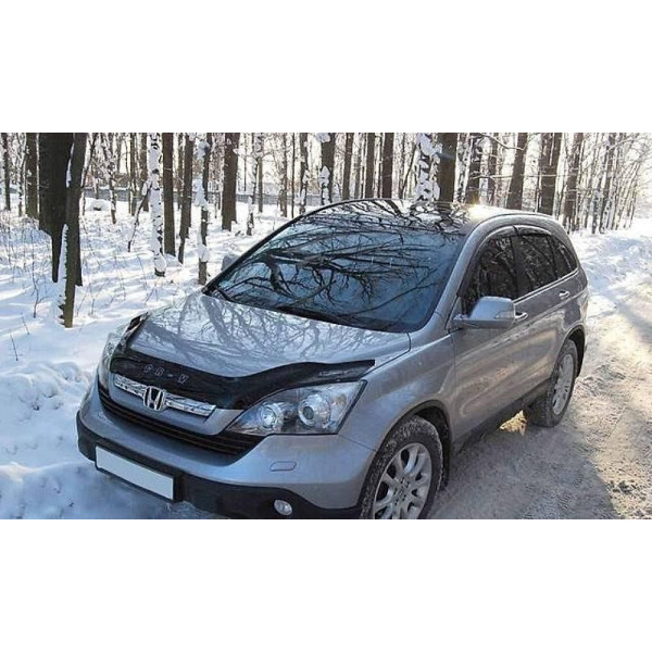 Дефлектор капоту мухобійка Honda CR-V 2007-2010 Євро Кріплення (Vip Tuning) HD09