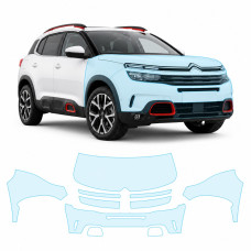 Антигравійна захисна бронеплівка за лекалами для Citroen C5 Aircross I 2017-2021 - передня частина авто (капот бампер крила))