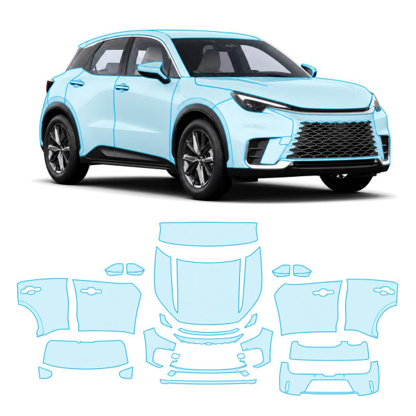 Антигравийная защитная бронепленка по лекалам для Lexus LBX I 2023- полный кузов