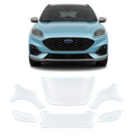 Антигравийная защитная бронепленка по лекалам для Ford Kuga III 2019- передняя часть авто (капот бампер фары крылья)