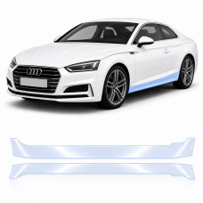 Антигравийная защитная бронепленка по лекалам для Audi A5 F5 2016-2019 - нижняя зона кузова пороги