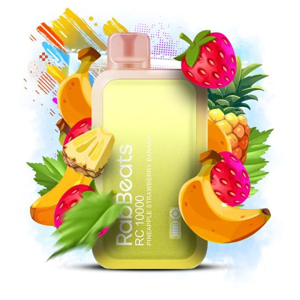 RabBeats (Elf Bar) RC10000 Pineapple Strawberry Banana Ананас Банан Полуниця
