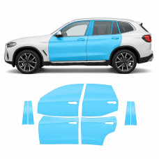 Антигравийная защитная бронепленка по лекалам для BMW X3 G01 facelift 2021-2024 - зоны дверей и стойки окон