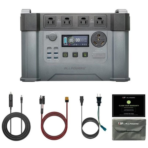 Портативна зарядна станція AAllpowers S2000 Pro 1500Wh 405405mAh 2400W Portable Power Station