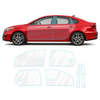Антигравийная защитная бронепленка по лекалам для Kia Cerato/Forte BD 2018-2021 - зоны дверей и стойки окон