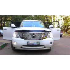 Дефлектор капота мухобойка Nissan Patrol (Y62) 2010-