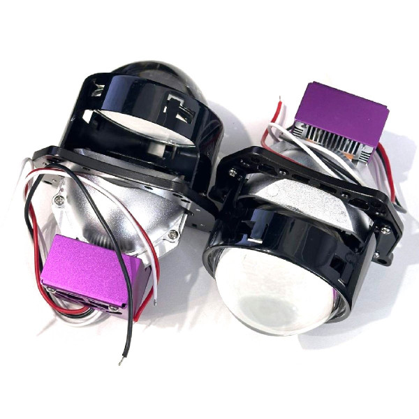 Автомобильные BI-LED линзы D3" дюйма D76 мм A2 65 / 75Вт 5500К 2 шт