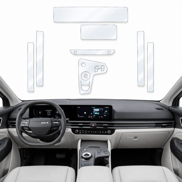 Набор Пленок защитных для салона Kia Sportage (NQ5) 2025- Restyling (Понели Кансоли Дисплея Двери Ручки) на все 8 Секции