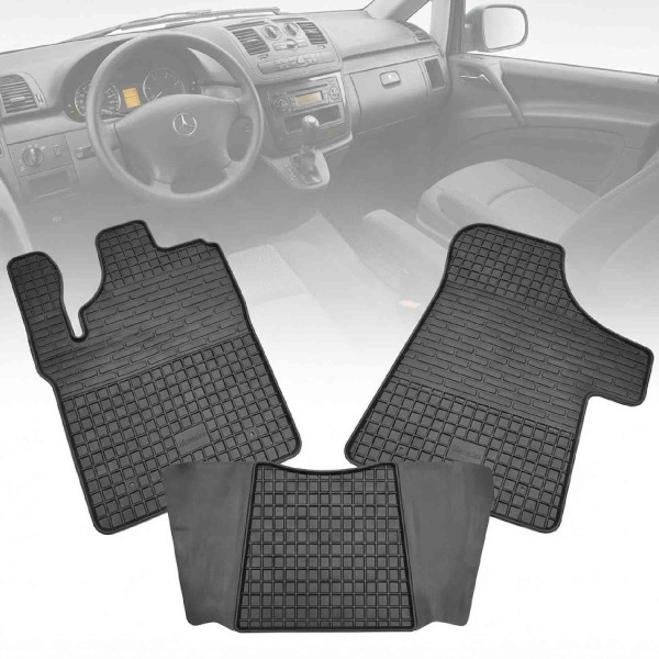 Автомобільні гумові килимки в салон для Mercedes Vito Viano 639 2004-2014 РТІ