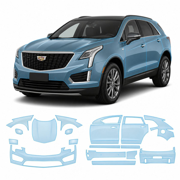 Антигравийная защитная бронепленка по лекалам для Cadillac XT5 I facelift 2020- полный кузов