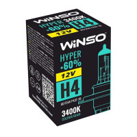 Автолампа галогенна Winso Hyper + 60% / H4 / 60/55W / 12V / 1 шт (712420)