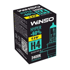 Автолампа галогенна Winso Hyper + 60% / H4 / 60/55W / 12V / 1 шт (712420)