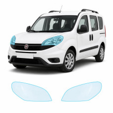 Антигравийная защитная бронепленка по лекалам для Fiat Doblo II 2010-2022 - оптика (фары и ПТФ)