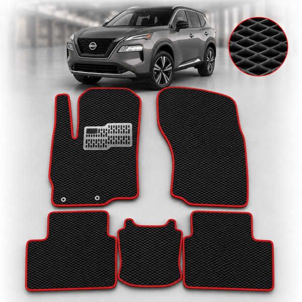 Коврики в салон EVA для Nissan X-Trail (T33) 2021- (Металлический подпятник) 5 шт