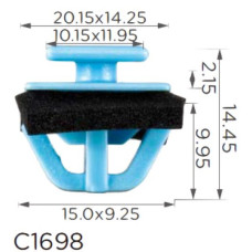 Кліпса кріплення молдингу Hyundai Kia Honda (8771902500 877583E000 877593E000) C1698
