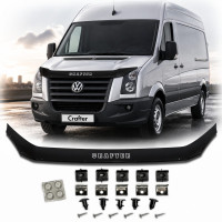 Дефлектор капота мухобойка для Volkswagen Crafter 2006-2013 Евро Крепление (Vip Tuning) VW09