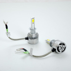 LED лампи автомобільні H1 радіатор+кулер 3800Lm C6L/COB/36W/5000K/IP65/9-32V 2шт
