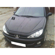 Дефлектор капота мухобойка Peugeot 206 1998-