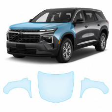 Антигравійна захисна бронеплівка за лекалами для Chevrolet Traverse III 2023- капот і передні крила