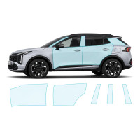 Антигравийная защитная бронепленка по лекалам для Kia Sportage NQ5 facelift 2025 - зоны дверей и стойки окон