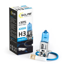 Автолампа галогенна Solar StarBlue/H3/55W/12V/4200K 1 шт (1243)