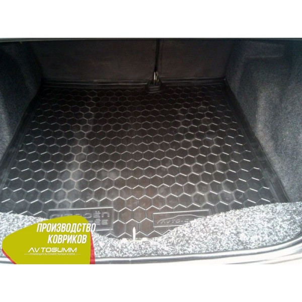 Автомобильный коврик в багажник Citroen C-Elysee 2013- / Резиновый (Avto-Gumm)
