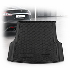 Автомобільний килимок в багажник Tesla Model S 2012- / Гумовий (Avto-Gumm)