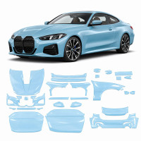 Антигравийная защитная бронепленка по лекалам для BMW 4 Series G22 facelift 2024- полный кузов