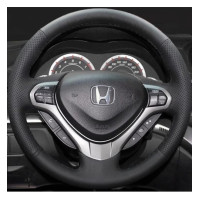Чехол Оплетка Руля для Honda Accord 2008-2012 Кожа (Модельная Выкройка) №19