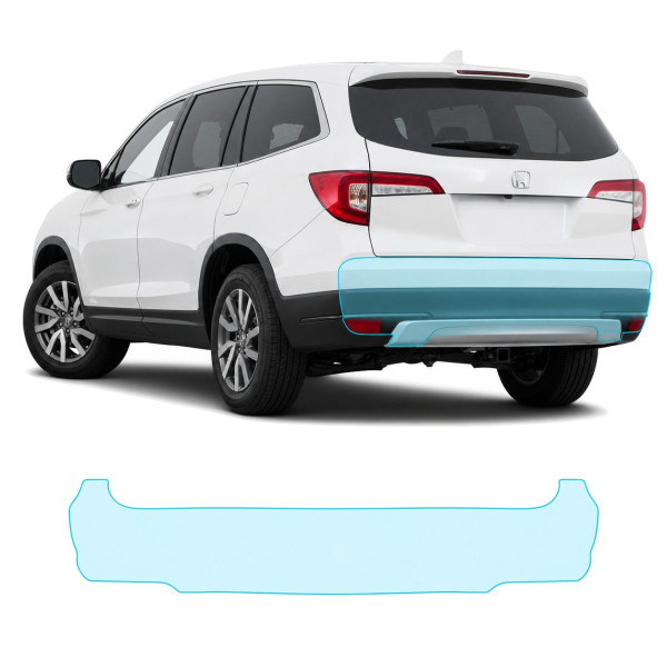 Антигравийная защитная бронепленка по лекалам для Honda Pilot III facelift 2019-2022 - задний бампер