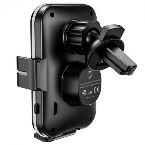 Автодержатель с беспроводной зарядкой HOCO CA80 black